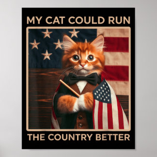 Mijn kat kan het land beter besturenpng poster