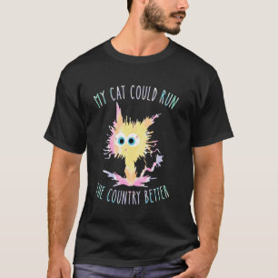 Mijn kat kan het land beter runnen Funny Tie Dye T-shirt