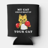 Mijn kat kan je kat in elkaar slaan blikjeskoeler (Achterkant)