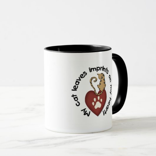 Mijn kat laat afdrukken achter mok (Voorkant rechts)