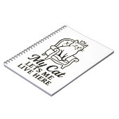 Mijn kat laat me hier wonen - Grappige kattenliefh Notitieboek (Linkerzijde)
