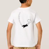 "Mijn kat loopt over me heen" voor en achter! T-shirt (Achterkant)