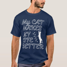 Mijn kat maakt mijn leven beter - Schattigee Cat L T-shirt