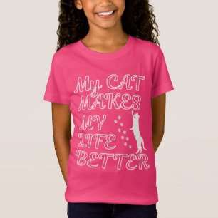 Mijn kat maakt mijn leven beter - Schattigee Cat L T-shirt