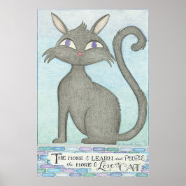Mijn Kat - Mark Twain Citaat Geïnspireerde Muurkun Poster