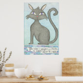 Mijn kat - Mark Twain Quote geïnspireerd Poster (Keuken)