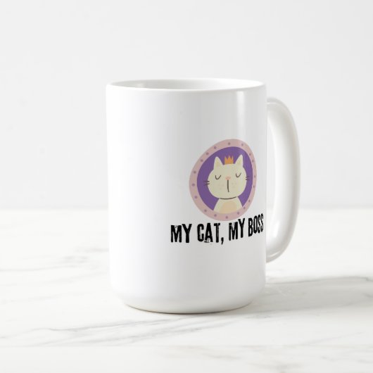 Mijn kat, mijn baas koffiemok (Voorkant rechts)