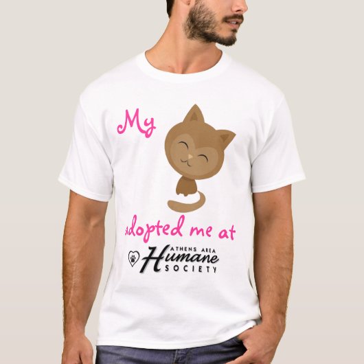 Mijn kat nam me aan op AAHS T-shirt (Voorkant)