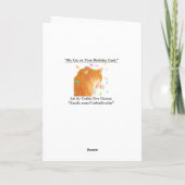Mijn kat op je verjaardag Kaart. Wenskaart Kaart (Achterkant)