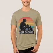 Mijn kat papa held beste kat papa hoodie Tri-Blend shirt (Voorkant)