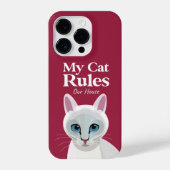 Mijn kat regelt ons huis iPhone Case Hoesje (Achterkant)