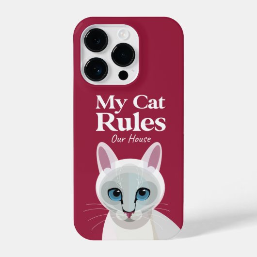 Mijn kat regelt ons huis iPhone Case iPhone Hoesje (Achterkant)