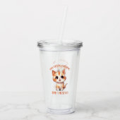 Mijn kat roept een schattige Oranje kat Acryl Drinkbeker (Achterkant)