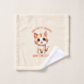 Mijn kat roept een schattige Oranje kat Bad Handdoek (Wasdoekje)