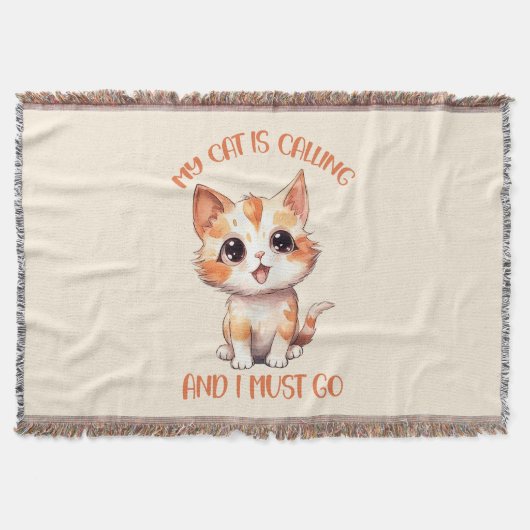 Mijn kat roept een schattige Oranje kat Deken (Voorkant)