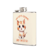 Mijn kat roept een schattige Oranje kat Heupfles (Links)