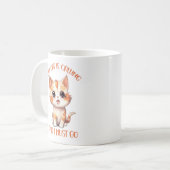 Mijn kat roept een schattige Oranje kat Koffiemok (Voorkant links)