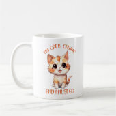 Mijn kat roept een schattige Oranje kat Koffiemok (Links)