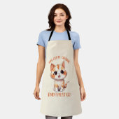 Mijn kat roept een schattige Oranje kat Schort (Gedragen)