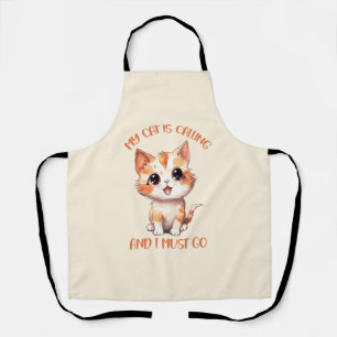 Mijn kat roept een schattige Oranje kat Schort