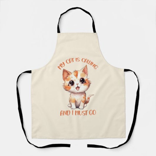 Mijn kat roept een schattige Oranje kat Schort (Voorkant)