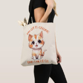 Mijn kat roept een schattige Oranje kat Tote Bag (Dichtbij)