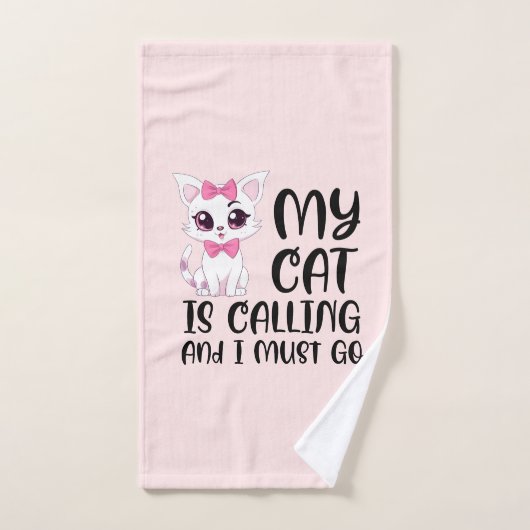 Mijn kat roept en ik moet gaan bad handdoek (Handdoek)