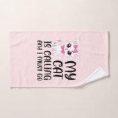 Mijn kat roept en ik moet gaan bad handdoek (Handdoek)
