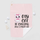 Mijn kat roept en ik moet gaan golfhanddoek (Insitu)