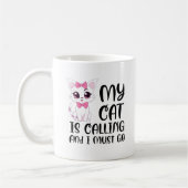 Mijn kat roept en ik moet gaan koffiemok (Links)