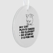 Mijn kat speelt schaak ornament (voorkant)