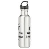 Mijn kat vindt je niet leuk, grappige Humor, Waterfles (Voorkant)