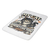 Mijn kat vindt je niet leuk Retro Badmat (Gekanteld)
