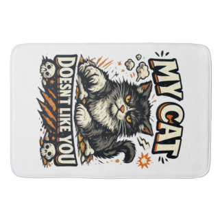 Mijn kat vindt je niet leuk Retro Badmat