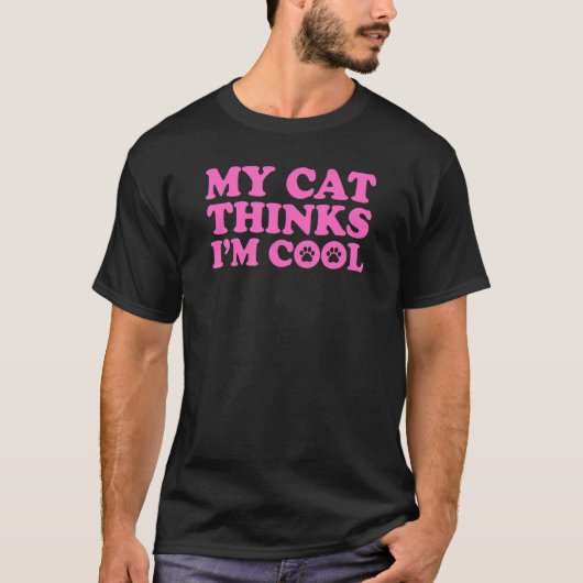 Mijn kat vindt me cool 6 t-shirt (Voorkant)