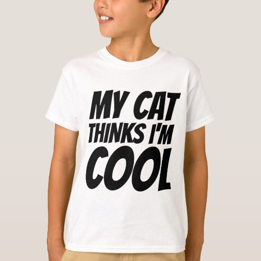 MIJN KAT VINDT ME COOL, Kinder T-shirts (Voorkant)