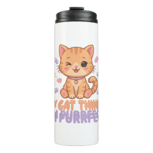 Mijn kat vindt mij een perfecte thermische tumbler thermosbeker