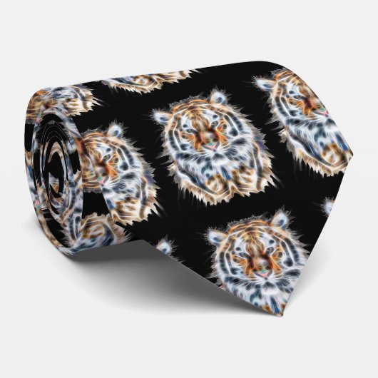 Mijn kat werkt meer tijgergezichtsenergie op stropdas (Opgerold)