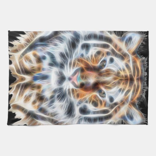 Mijn kat werkt meer tijgergezichtsenergie op theedoek (Horizontaal)