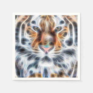 Mijn kat werkt tijger op die energie observeert servet