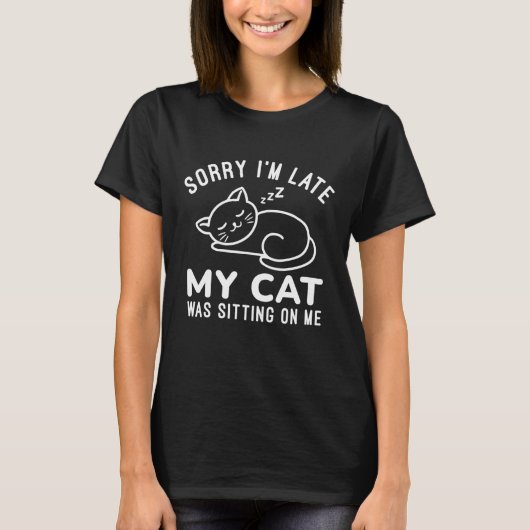 Mijn kat zat op me t-shirt (Voorkant)