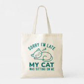 Mijn kat zat op me tote bag (Achterkant)