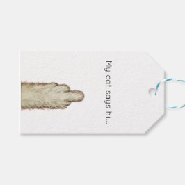 Mijn kat zegt hallo... cadeaulabel