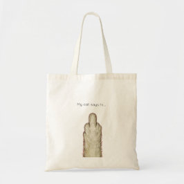 Mijn kat zegt hallo... tote bag