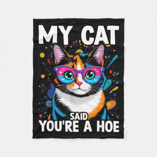 Mijn kat zei dat je een grappige minnaar bent Sarc Fleece Deken (Voorkant)