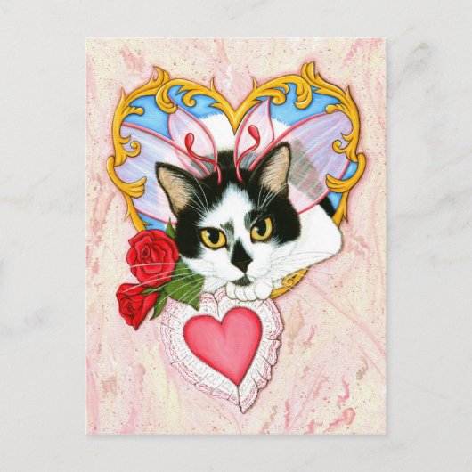 Mijn Katachtig Briefkaart van de Kat van Valentijn (Voorkant)