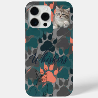 Mijn katachtige vriend: gepersonaliseerde kattenfo iPhone 15 pro max hoesje