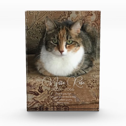 Mijn katfoto Memorial Fotoblokken (Voorkant)