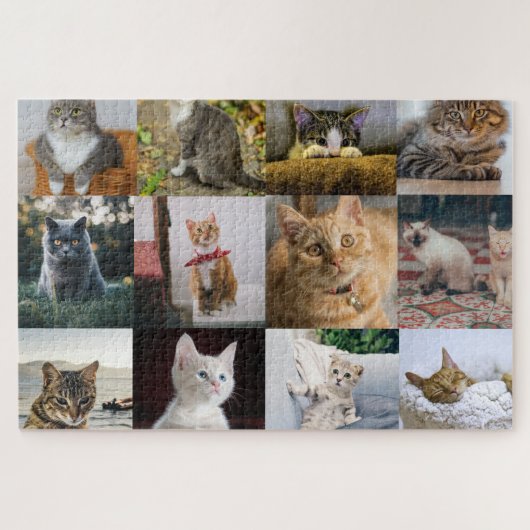 Mijn katfotocollage op legpuzzel (Horizontaal)
