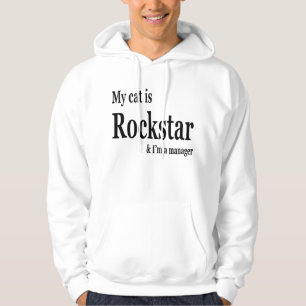Mijn katje is Rockstar en ik ben een manager grapp Hoodie
